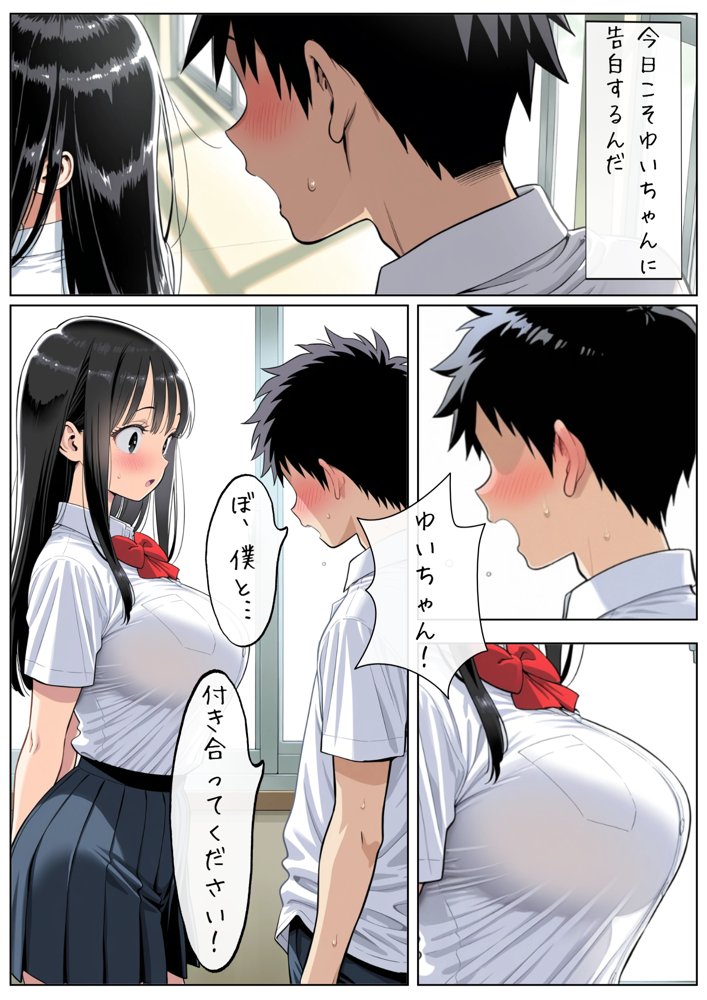 男女交際禁止の学校で隠れて付き合っていたら巨根の先輩にバレて潮吹きアクメさせられた話 無料エロ漫画 raw エロ同人誌画像 006