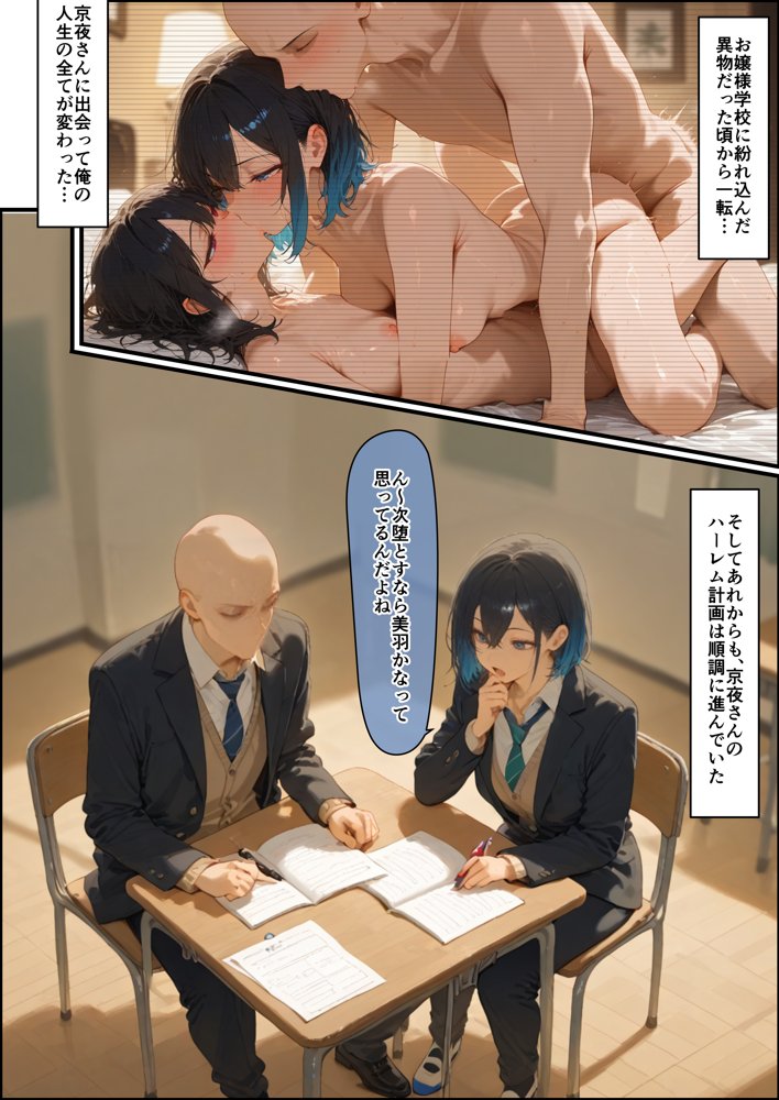 女学園の王子様♀の百合ハーレムの竿係になった2 無料エロ漫画 raw エロ同人誌画像 003