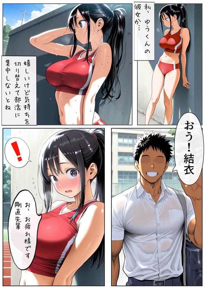 男女交際禁止の学校で隠れて付き合っていたら巨根の先輩にバレて潮吹きアクメさせられた話 無料エロ漫画 raw エロ同人誌画像 010
