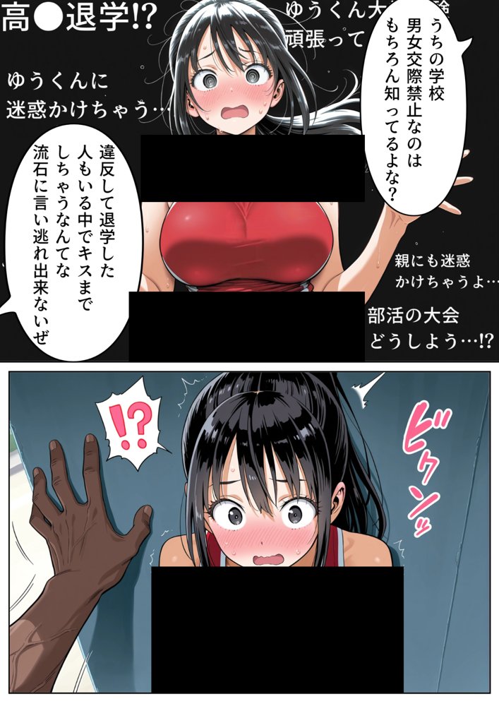 男女交際禁止の学校で隠れて付き合っていたら巨根の先輩にバレて潮吹きアクメさせられた話 無料エロ漫画 raw エロ同人誌画像 013