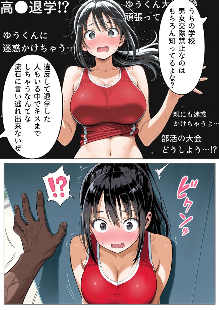 男女交際禁止の学校で隠れて付き合っていたら巨根の先輩にバレて潮吹きアクメさせられた話 無料エロ漫画 raw エロ同人誌画像 014