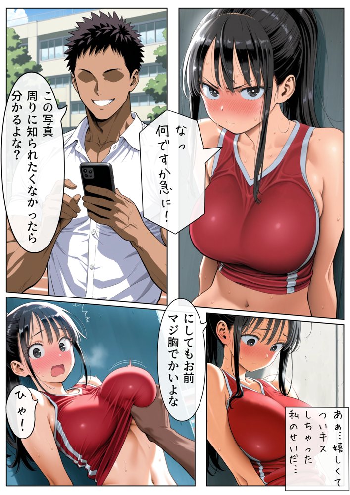 男女交際禁止の学校で隠れて付き合っていたら巨根の先輩にバレて潮吹きアクメさせられた話 無料エロ漫画 raw エロ同人誌画像 016