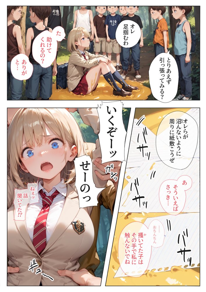 子○のシたことだから -○キの仕掛けたとりもちにJKが引っかかる- 無料エロ漫画 raw エロ同人誌画像 008