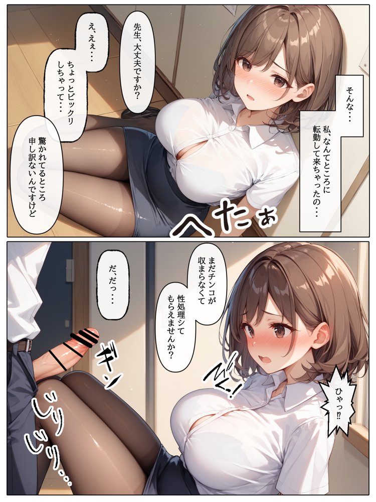 【コミック版】性処理学園〜転勤・処女教師編〜 無料エロ漫画 raw