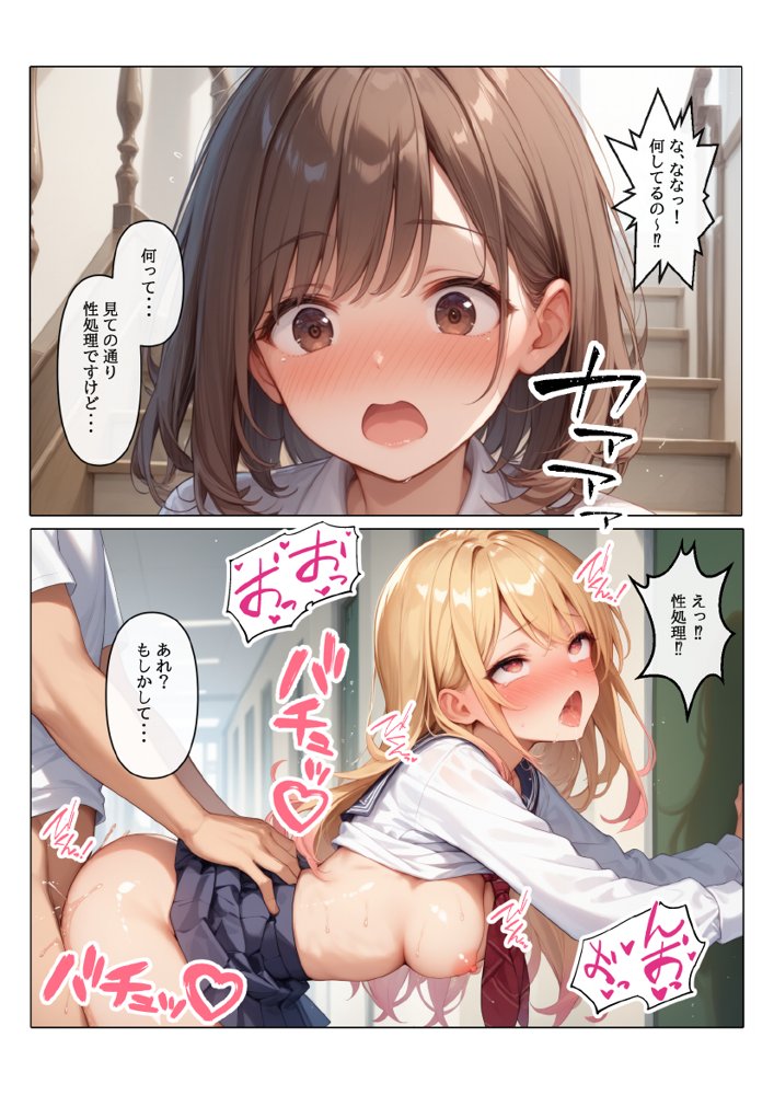 【コミック版】性処理学園〜転勤・処女教師編〜 無料エロ漫画 raw