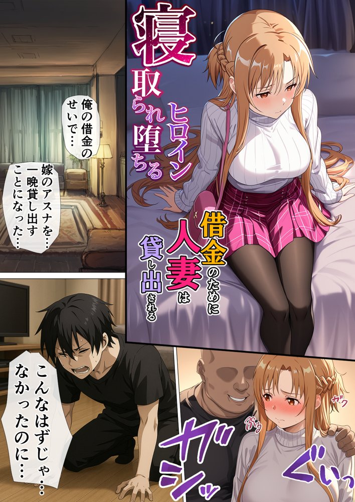 寝取られ堕ちるヒロイン SA〇 アスナ5 -借金で嫁を貸出す話3- 無料エロ漫画 raw エロ同人誌画像 004