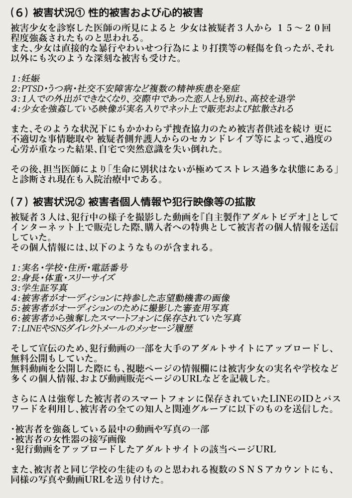 【動画】レ●プ犯の押収スマホ 〜女子校生集団強●事件犯行動画〜 無料エロ漫画 raw