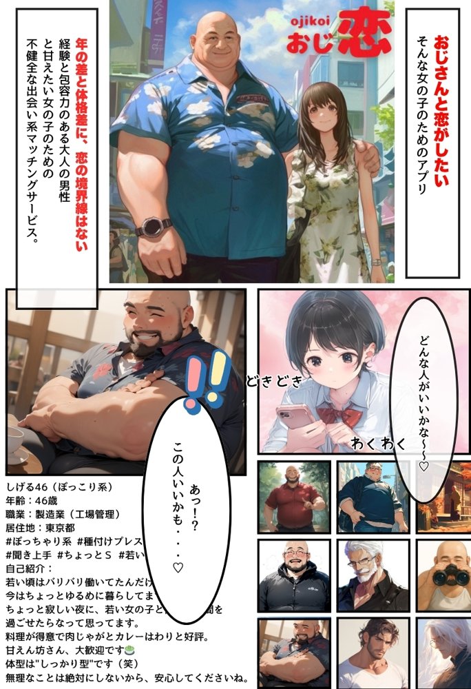 おじさん限定マッチングアプリ【おじ恋】で処女捧げちゃいました。 無料エロ漫画 raw
