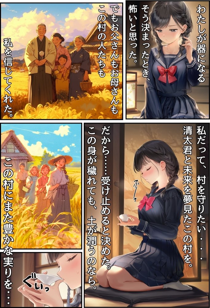【因習村】村の飢饉を救うため差し出された僕の彼女、BMI40越えの性欲だけはいっちょ前の種付けおじさんに媚薬を飲まされ、おじさん特有のねちっこい前戯で全身べちょべちょに舐められた挙げ句、聖なる肉棒（チンカス付き）の掃除を実施！その後は遂に処女おまんこにゴールイン！入念かつ丹念にがん突きにされ、イキまくりんぐ！一晩中汗だくで連続絶頂アクメを決めさせられた話 無料エロ漫画 raw エロ同人誌画像 024