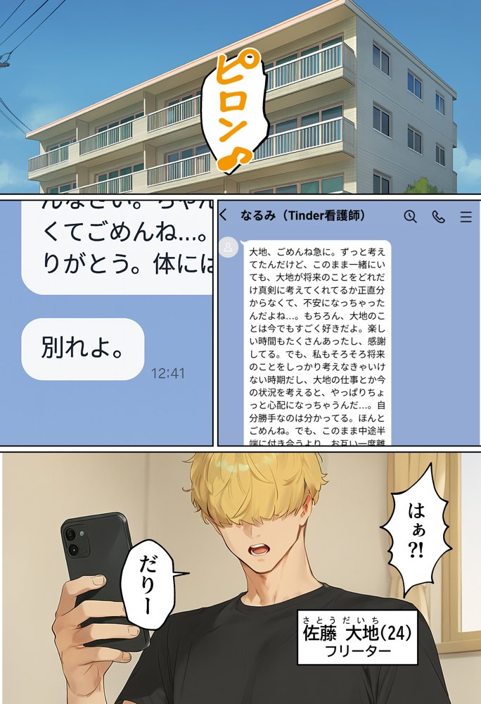 【実話】引っ越し見積もり中、新人ちゃん（22）のバキバキスマホにマチアプ通知！ヤリモク男子から「俺が」守らなきゃwww 無料エロ漫画 raw