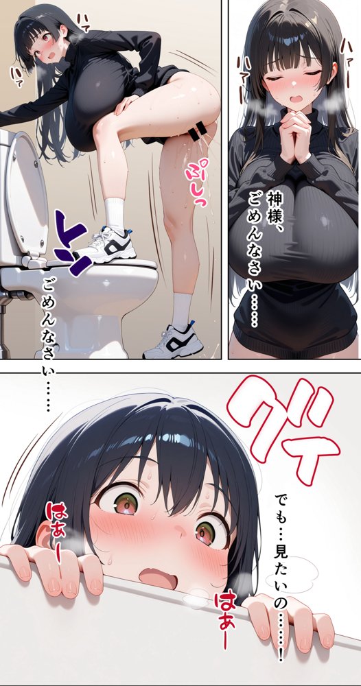 すけべ過ぎてシスターになるの諦めた私…大学の男子便所でオナってたら隣の個室もオナッててててっ…ひぃ思わずのぞいたら目が合って始まる…初恋？ 無料エロ漫画 raw エロ同人誌画像 023