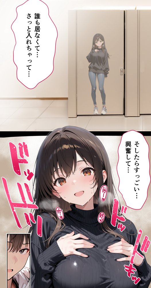 すけべ過ぎてシスターになるの諦めた私…大学の男子便所でオナってたら隣の個室もオナッててててっ…ひぃ思わずのぞいたら目が合って始まる…初恋？ 無料エロ漫画 raw エロ同人誌画像 059
