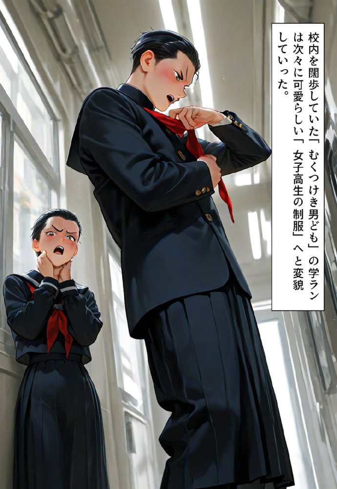 全校女体化★スクールジャッジ〜謎の美少女の裁きはセーラー服で下される〜 無料エロ漫画 raw エロ同人誌画像 052