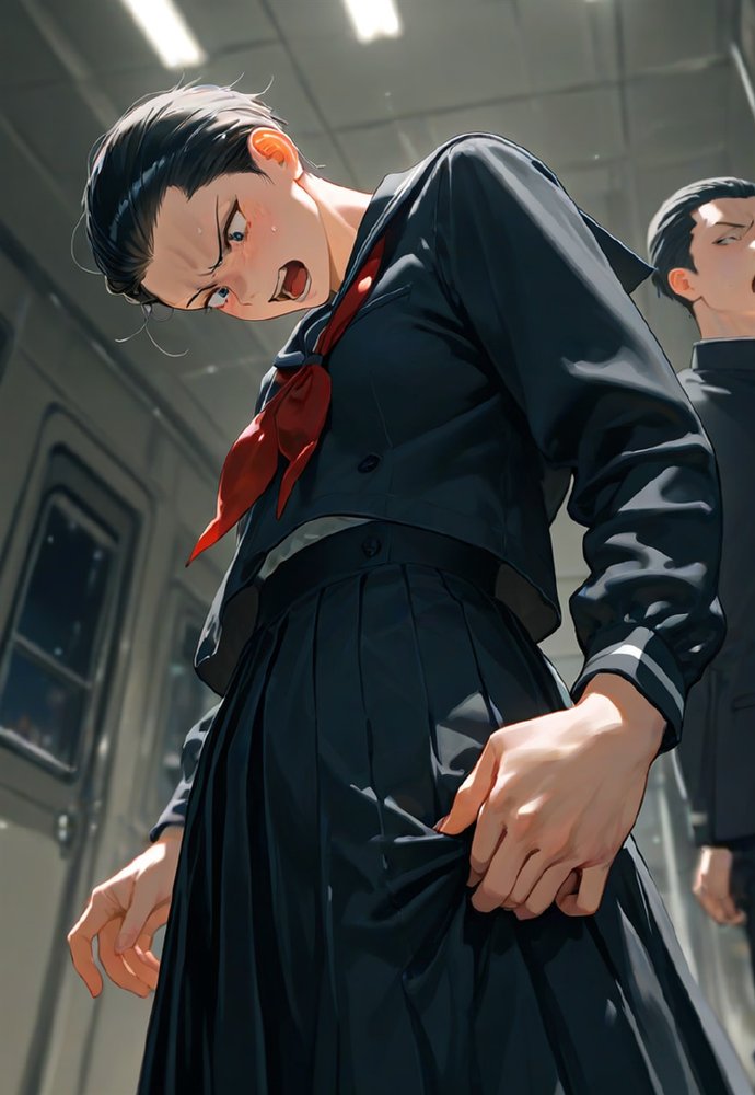 全校女体化★スクールジャッジ〜謎の美少女の裁きはセーラー服で下される〜 無料エロ漫画 raw エロ同人誌画像 053