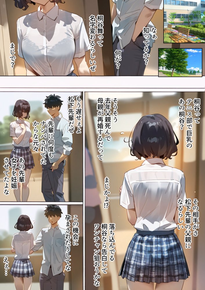 托卵命日！種付義父さん家の義妹にされ寝取られた幼馴染-母親再婚。幼馴染巨乳女子は実父の命日に嫌いな男達（義父＆義兄）に寝取られ孕まされる話 無料エロ漫画 raw エロ同人誌画像 013