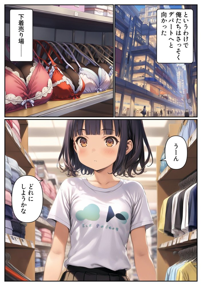 妹のブラを選ぶ。そしてセックスをする。 無料エロ漫画 raw