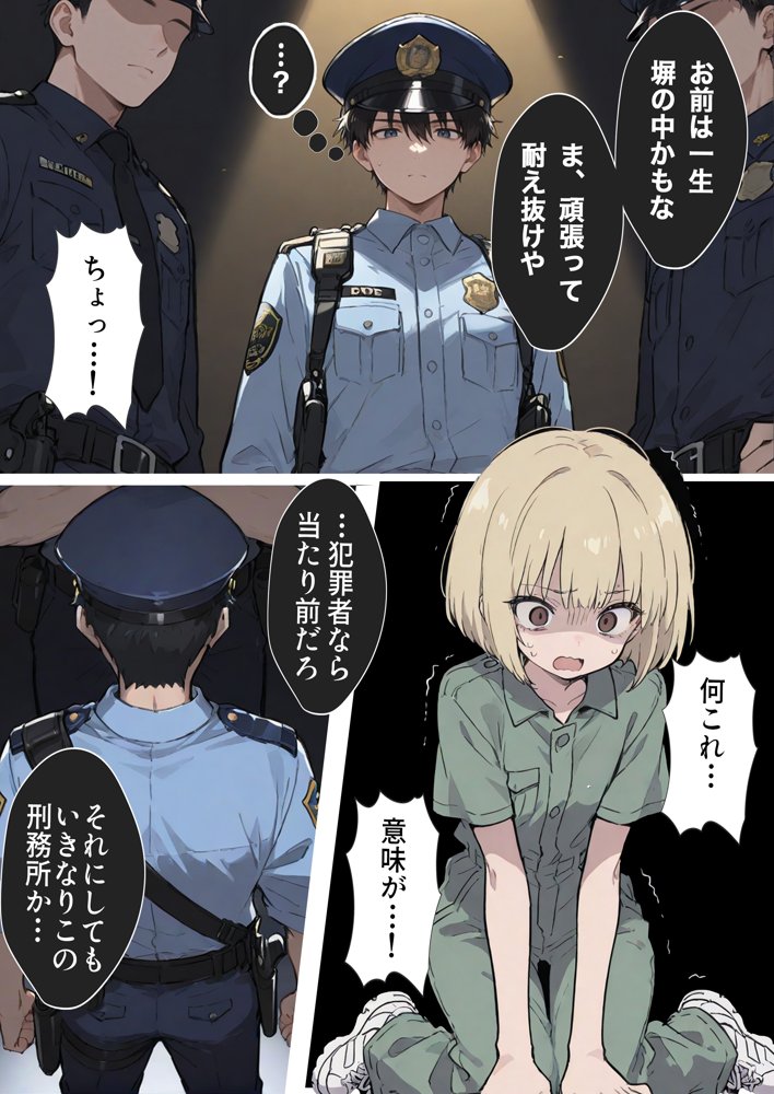 男性刑務所肉便器女  男として誤認逮捕されたOLの末路 無料エロ漫画 raw