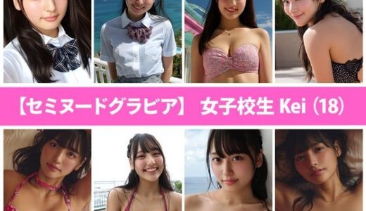 【セミヌードグラビア】女子校生Kei（18） 無料エロ漫画 raw