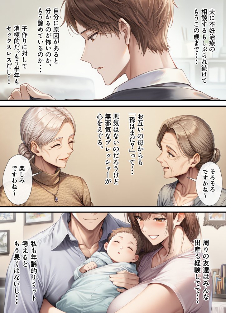 妊活中（セックスレス）の巨乳人妻が絶頂リフレで性感開花して夫とあまあま子作りセックスするまで 無料エロ漫画 raw