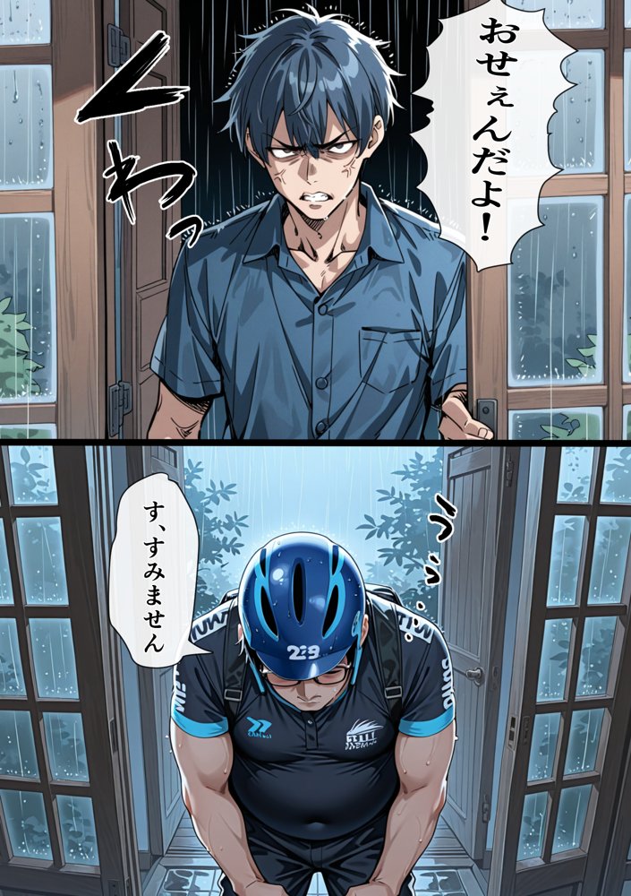 Ub●rの配達先で推しコンカフェ嬢が彼氏とヤってた話 無料エロ漫画 raw エロ同人誌画像 012