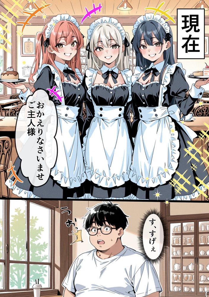 Ub●rの配達先で推しコンカフェ嬢が彼氏とヤってた話 無料エロ漫画 raw エロ同人誌画像 014
