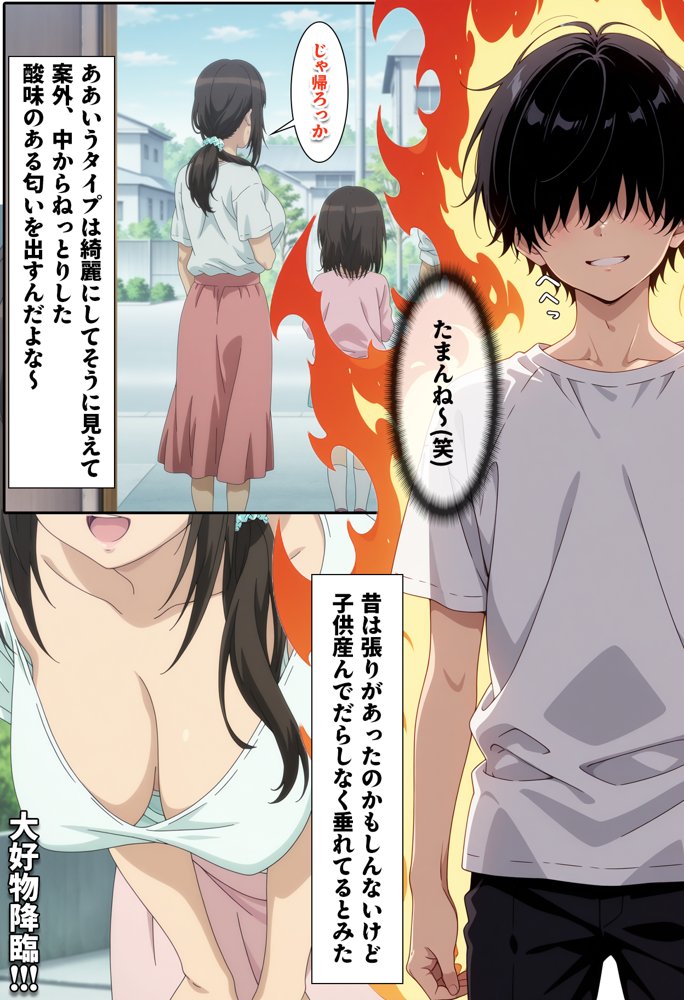 隣家に越してきた巨乳レス妻！！いただきます 無料エロ漫画 raw