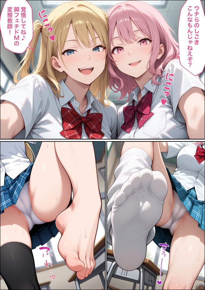 教師の俺が、なんでJKの犬に！？ドS問題児ギャル達の玩具にされ、エッチなおしおきとご褒美とXXXで無事にしつけ完了！ 無料エロ漫画 raw
