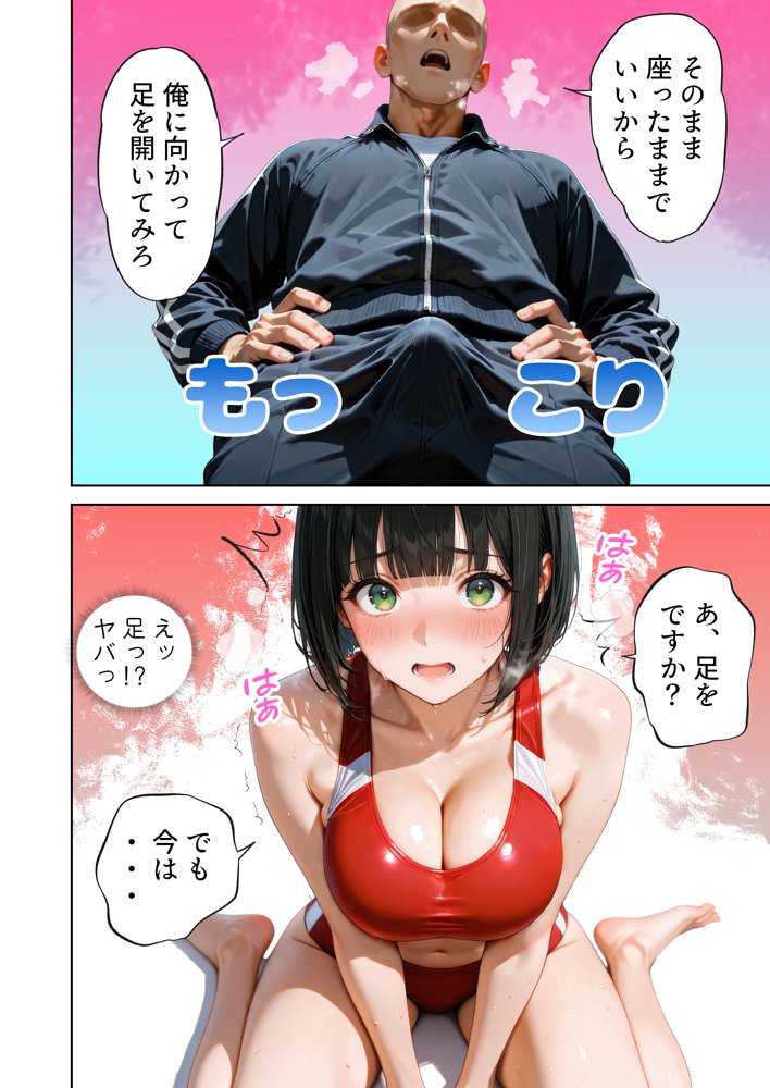 巨乳が暴れて走れませんッ！ 補欠落ちした陸上部元エースがコーチに秘密の特訓を指導してもらう話 無料エロ漫画 raw