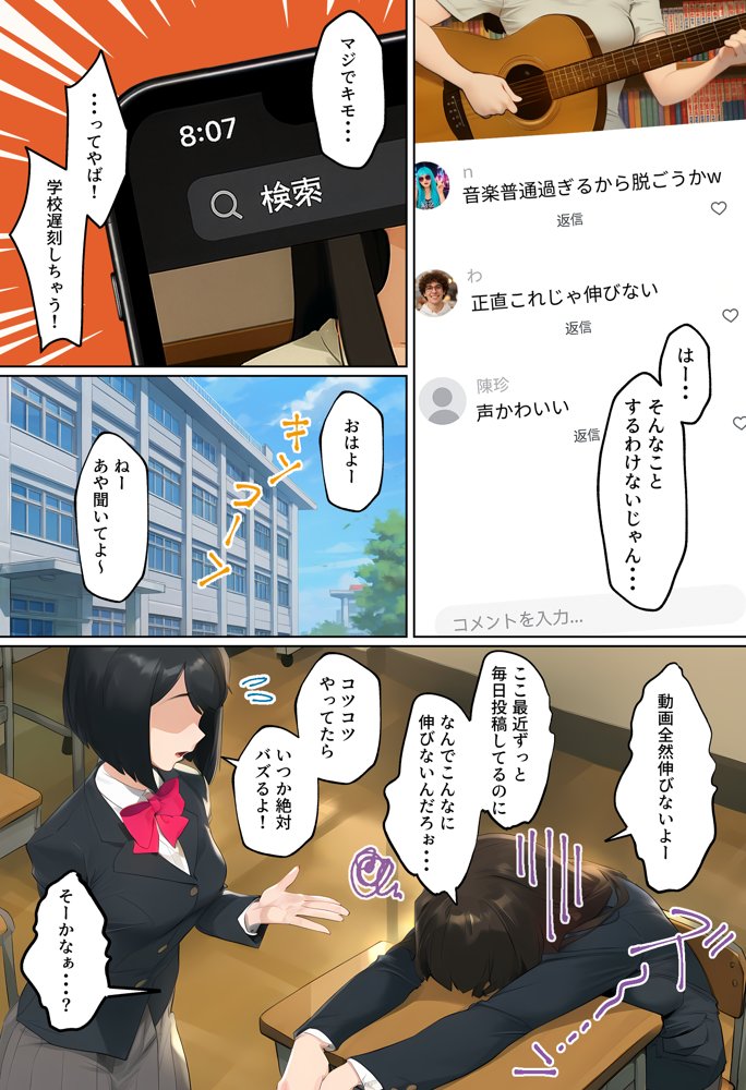 【裏実話】承認欲求に負けた歌好き陰キャkana.（18）、エロ垢転生で担任に身バレ→人生終了のお知らせ?（＾o＾）/www 無料エロ漫画 raw エロ同人誌画像 009