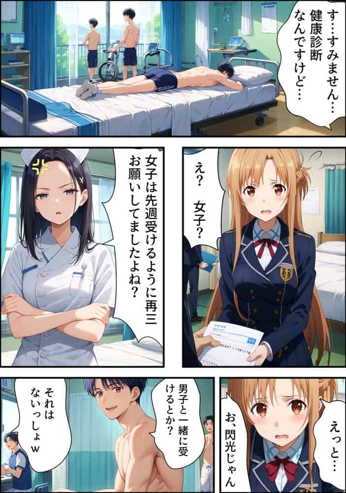 ヤリチン教師の餌食になる発情期ヒロインズ〜閃光のア〇ナ全裸健康診断〜